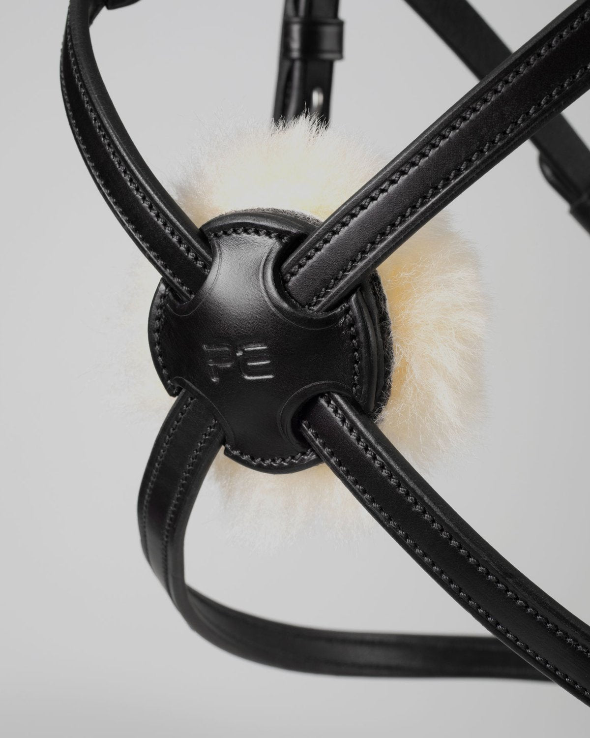 Premier Equine Glorioso Grackle Bridle - Black Leather Anatomical Horse Bridle with Merino Wool Pad