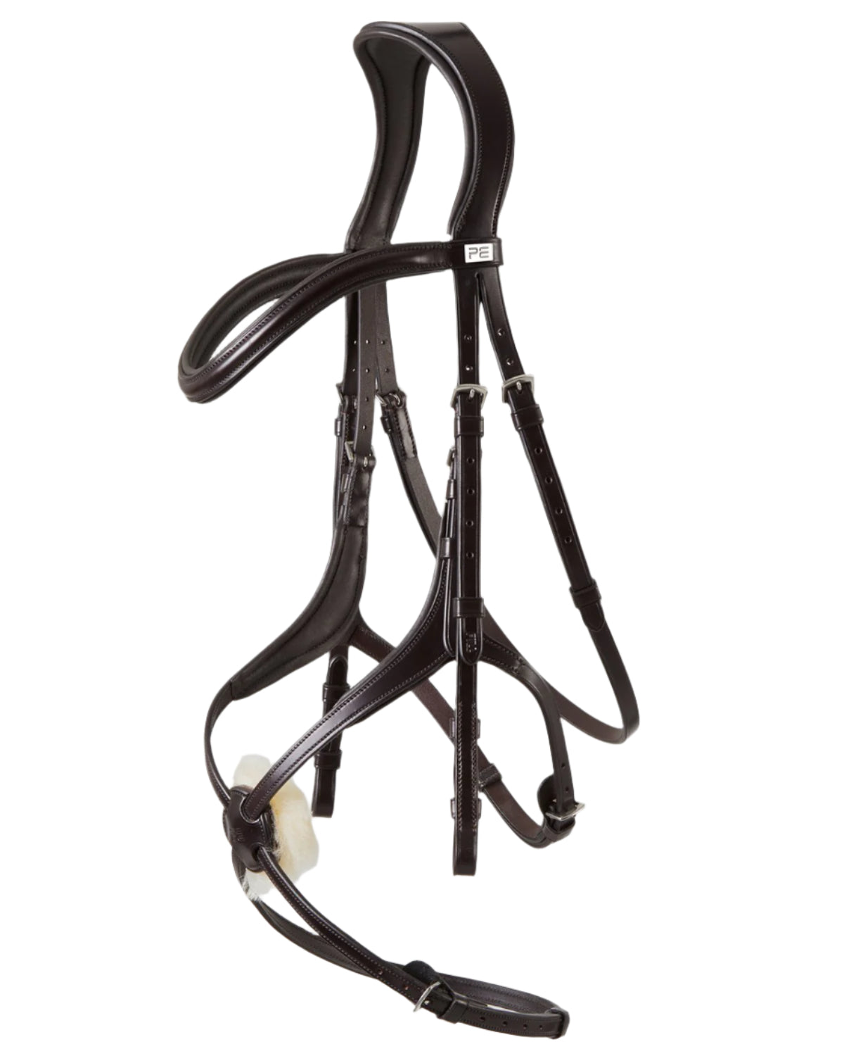 Premier Equine Glorioso Brown Grackle Bridle - Italian Leather Horse Bridle