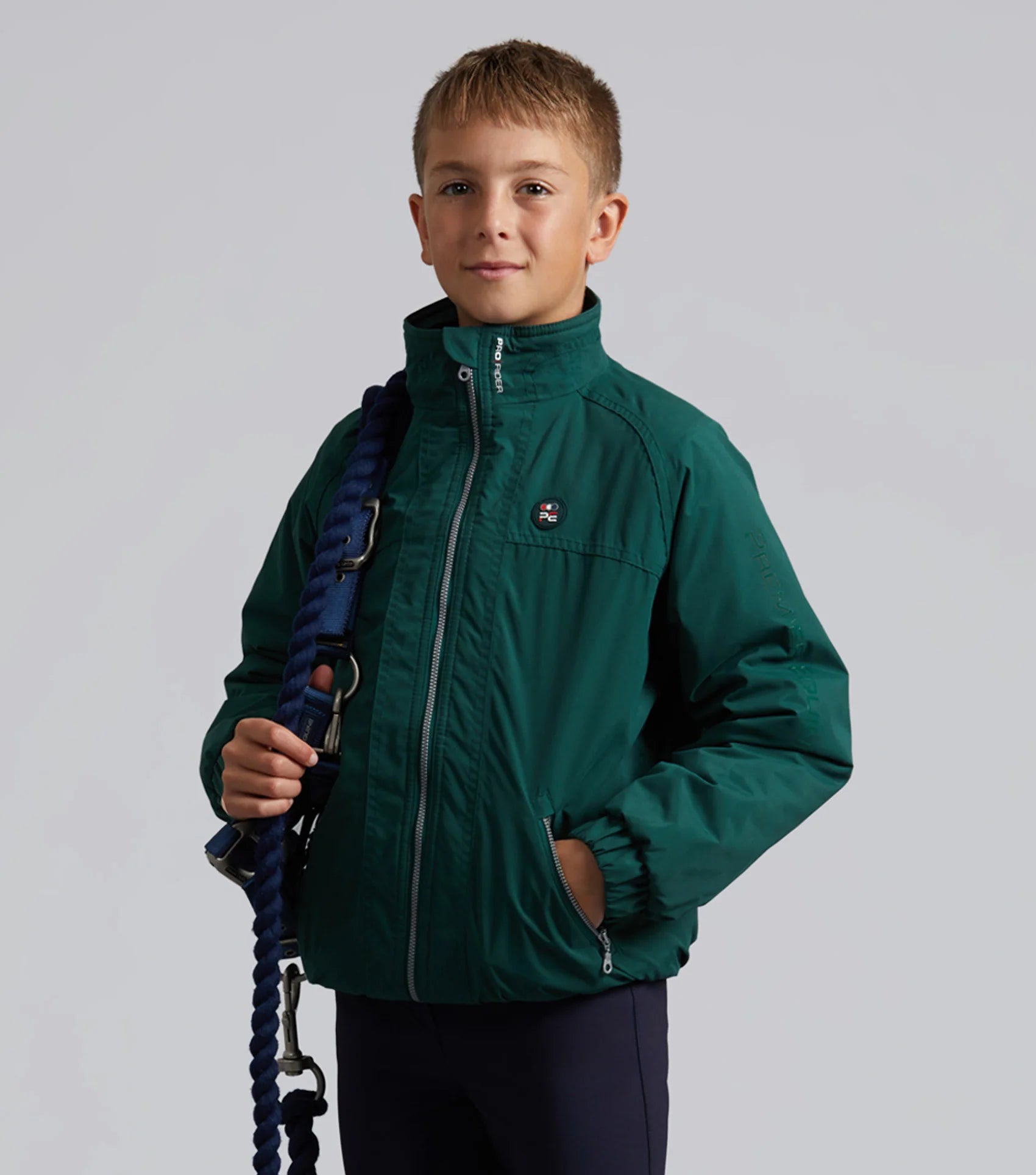 Junior Riding Jacket - Premier Equine Pro Rider Green - Waterproof Equestrian Apparel for Kids