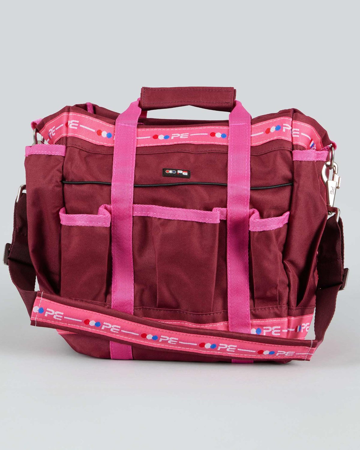 Premier Equine Grooming Kit Bag Wine & Fuchsia
