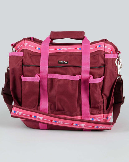 Premier Equine Grooming Kit Bag Wine & Fuchsia