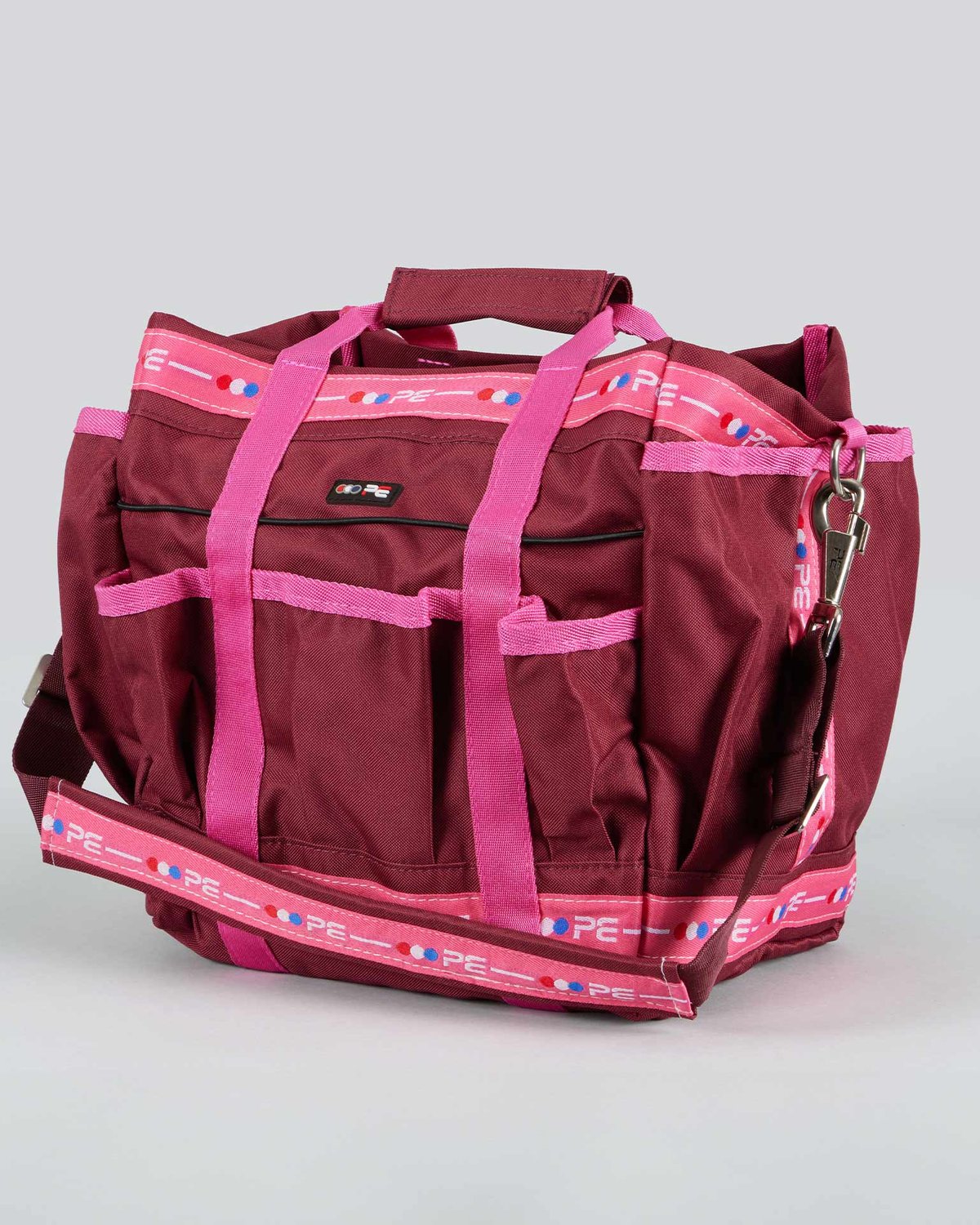 Premier Equine Grooming Kit Bag Wine & Fuchsia