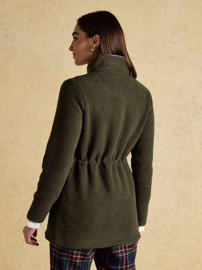 Joules Heritage Green Longline Zip Through Fleece
