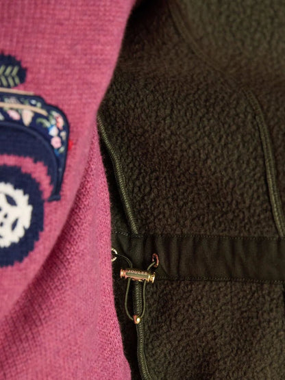 Joules Heritage Green Longline Zip Through Fleece | Equiflair