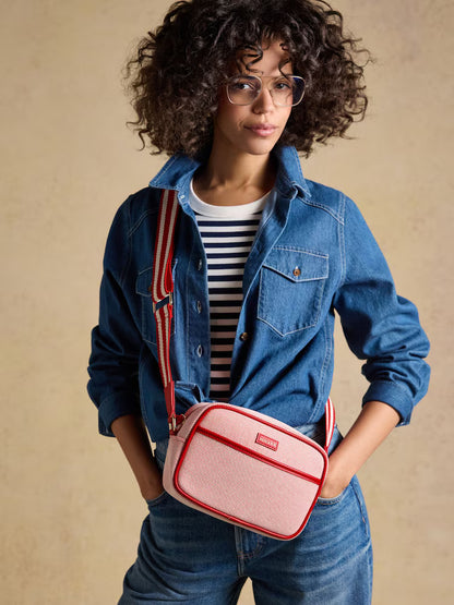 Joules Blair Red Canvas Cross Body Bag