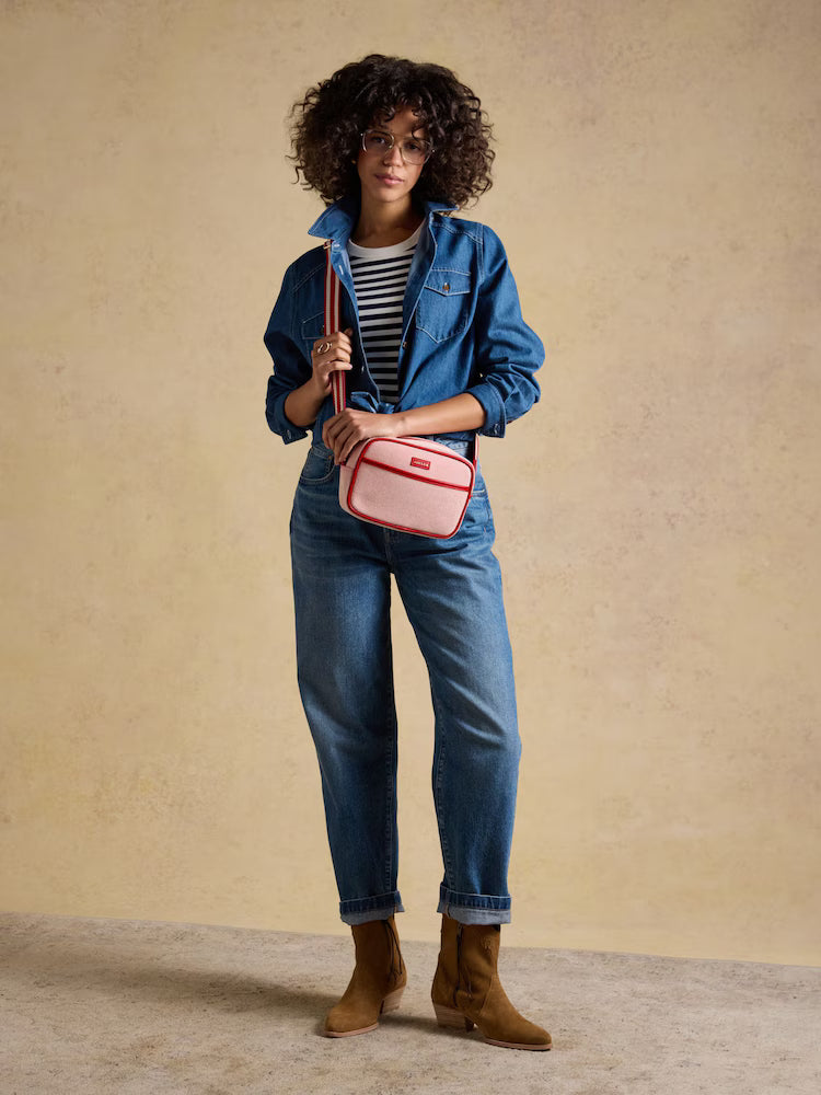 Joules Blair Red Canvas Cross Body Bag
