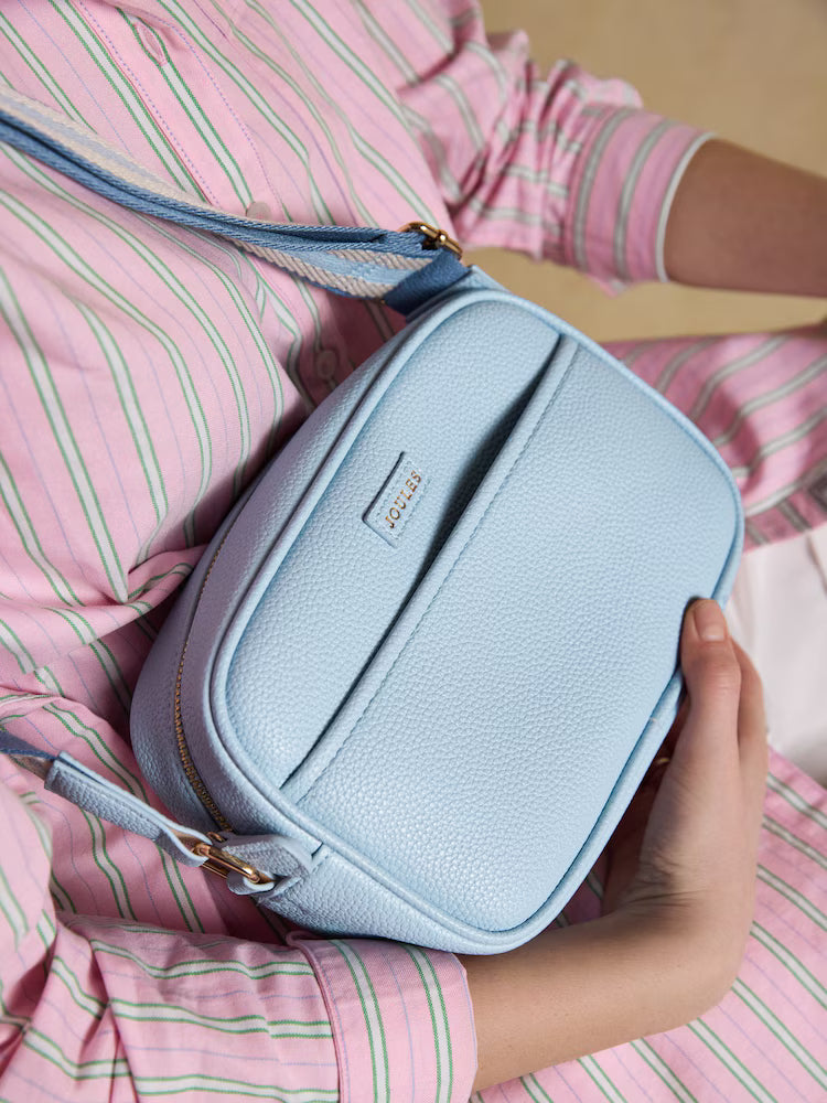 Joules Trent Pale Blue Cross Body Bag with Adjustable Thick Strap