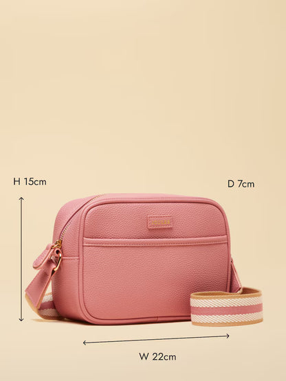 Joules Trent Pink Cross Body Bag with Adjustable Thick Strap