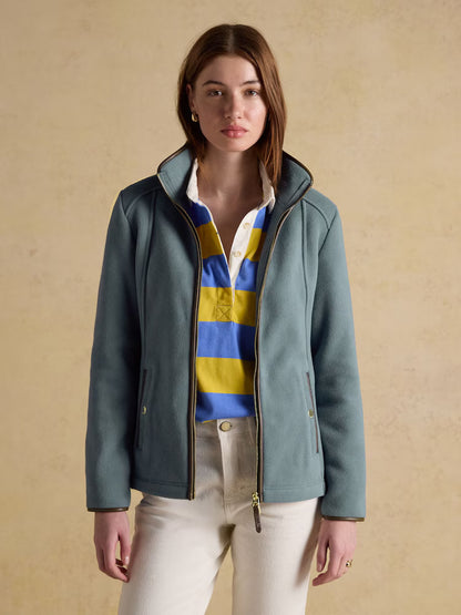 Joules Heritage Chambray Blue Regular Zip Up Polar Fleece