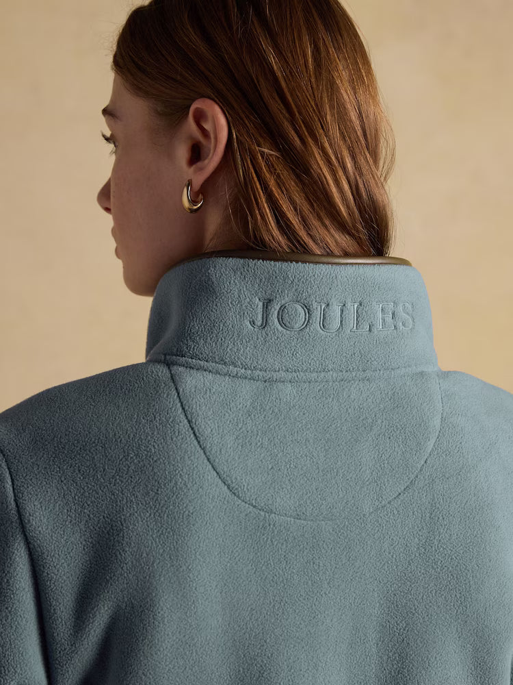 Joules Heritage Chambray Blue Regular Zip Up Polar Fleece