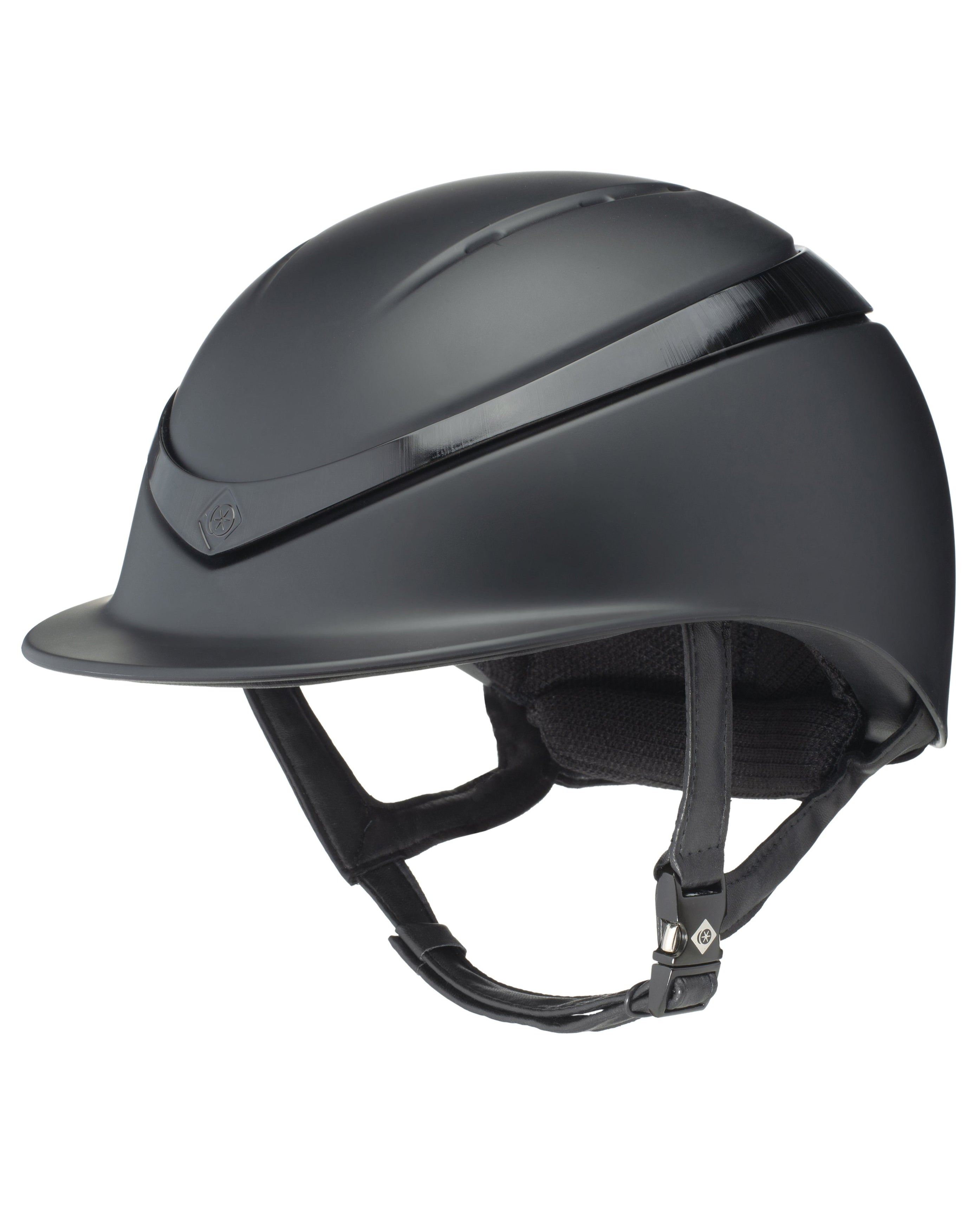 Charles Owen Halo MIPS Riding Helmet - Black Matte/Gloss Equestrian Safety Helmet