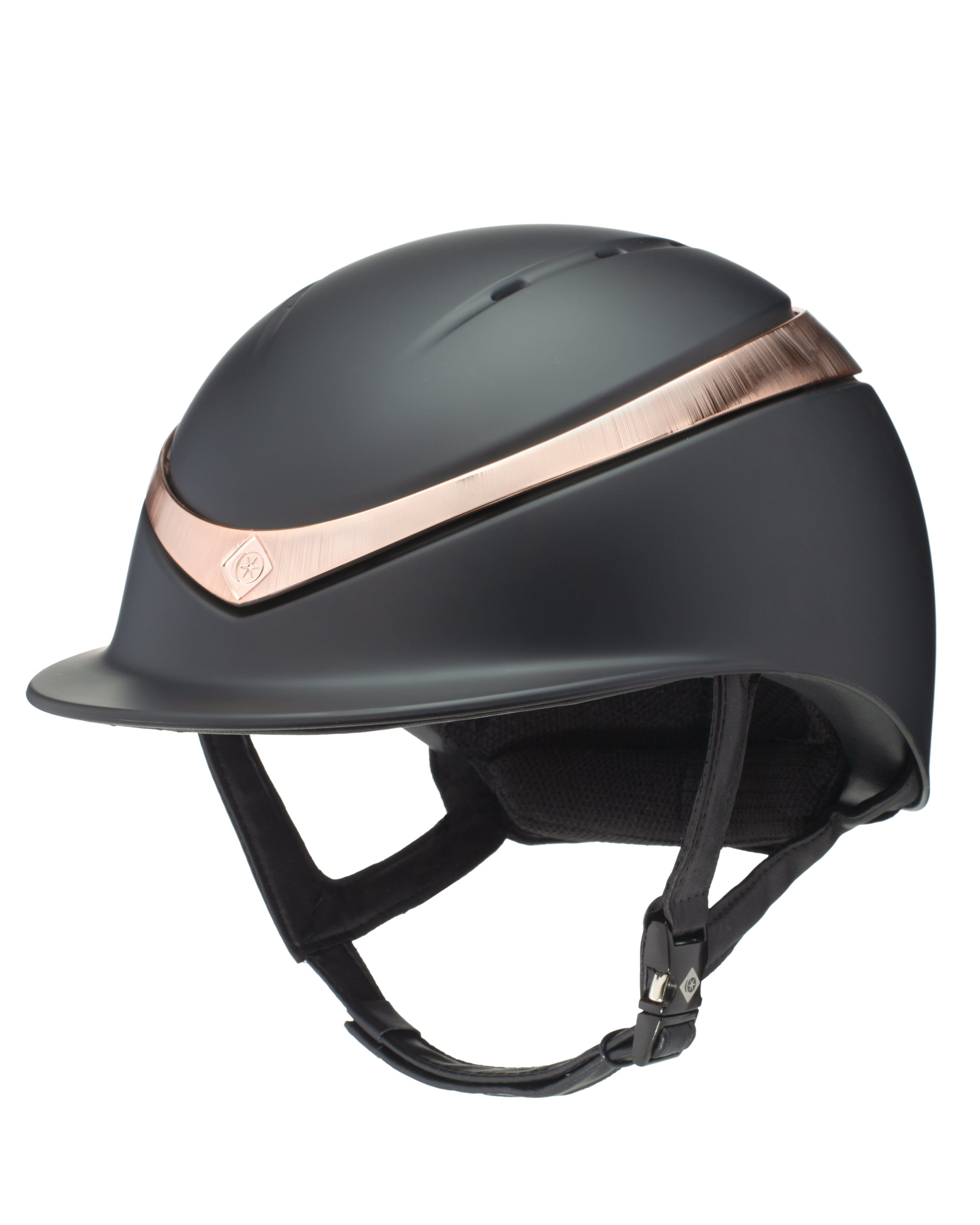 Charles Owen Halo Riding Helmet - Black & Rose Gold with MIPS Technology