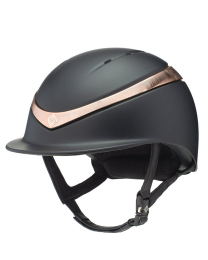 Charles Owen Halo Riding Helmet - Black & Rose Gold with MIPS Technology