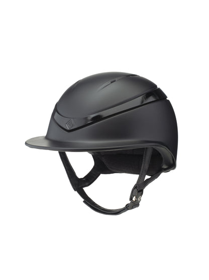 Charles Owen Halo Riding Helmet Black, Equestrian Safety Helmet, MIPS Optional, Wide Peak
