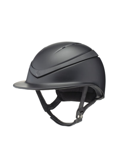 Charles Owen Halo Riding Helmet - Black Equestrian Helmet with MIPS - Wide Peak, Safety Certified