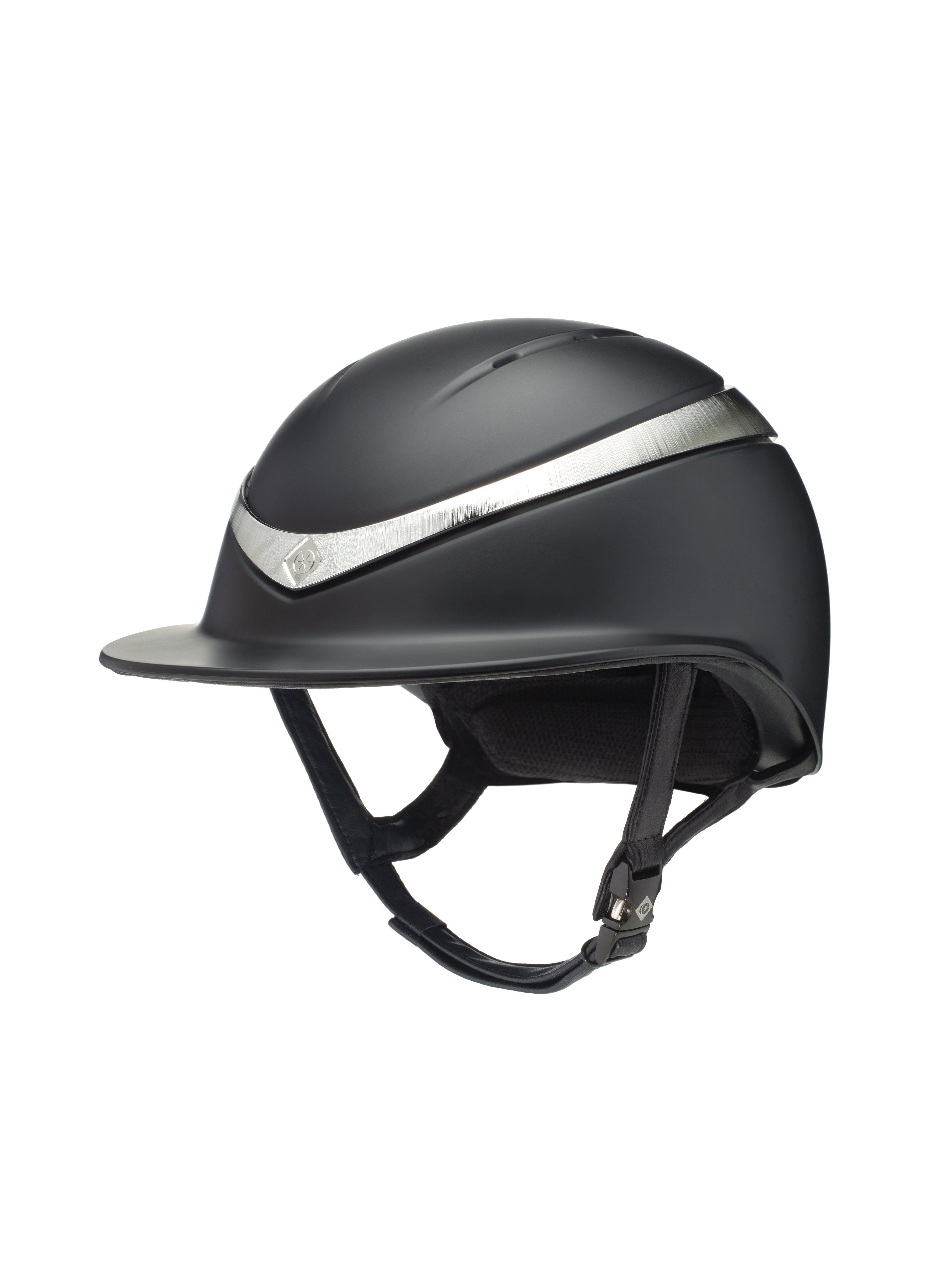 Charles Owen Halo Riding Helmet Black Platinum Wide Peak MIPS Equestrian Safety