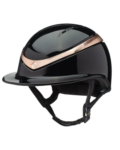 Charles Owen Halo Equestrian Riding Helmet Black/Rose Gold Gloss - Premium Safety Gear