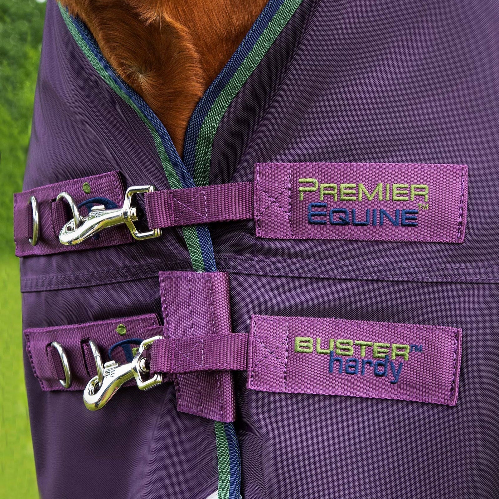 Premier Equine Buster Hardy 100g Half Neck Turnout Rug Purple