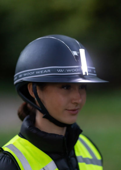 Equestrian Safety Light: Woof Wear 3-in-1 Rider LED. High Vis, USB Rechargeable, Riding Helmet Light from Equiflair.