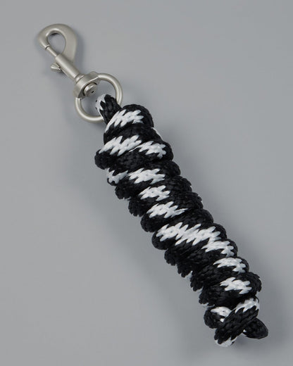 Premier Equine Horse Lead Rope - Black and White - Horse Tack Equine - 2.2 meters Long Lead Rope with Trigger Clip
