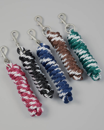 Premier Equine Horse Lead Ropes Navy/White - Durable Polypropylene with Trigger Clip from Equiflair. Horse Lead Ropes Red, Black, Brown, Green.