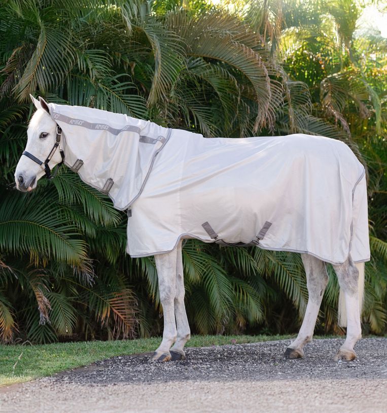 Horseware Amigo Integrated Fly Sheet Silver/Titanium Grey & Silver