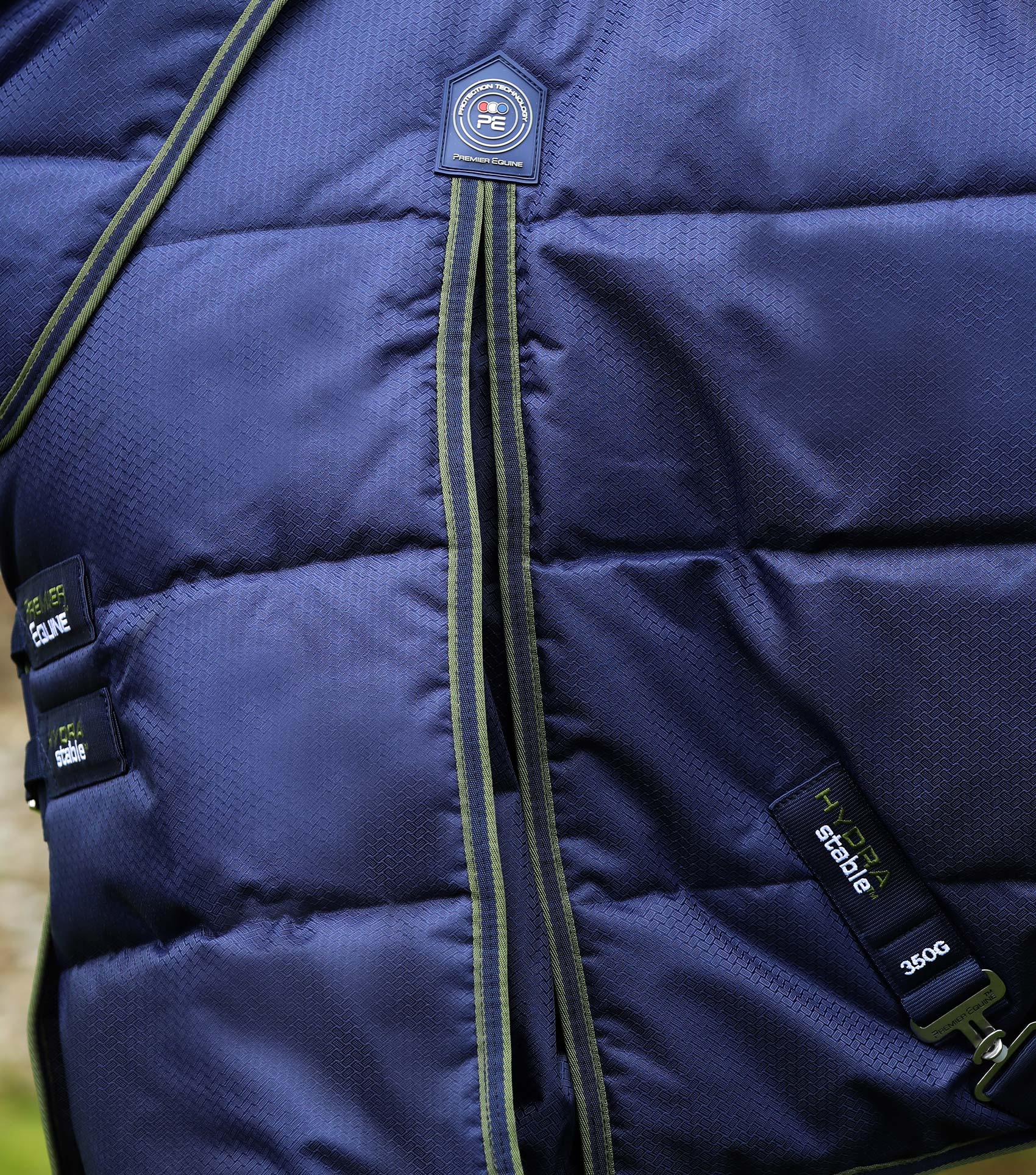 Premier Equine Hydra 350g Stable Rug with Neck Cover Navy | Horse Blanket