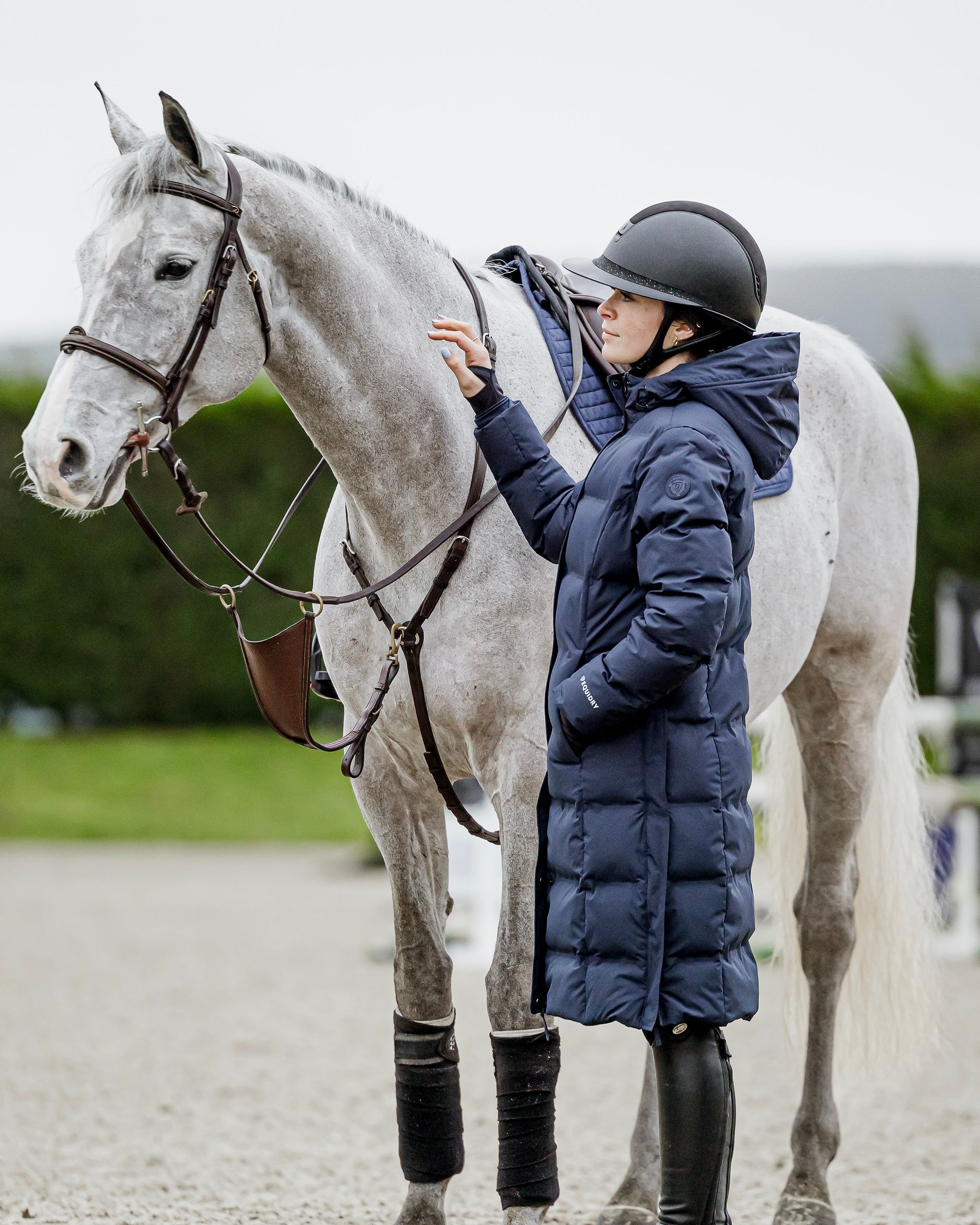 EQUIDRY Thora Waterproof Riding Puffer Women's Navy
