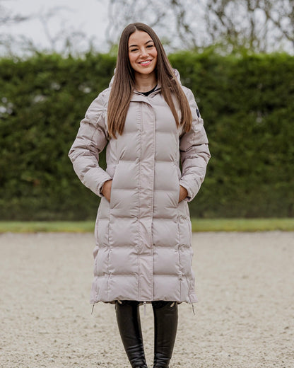 EQUIDRY THORA Waterproof Riding Puffer Coat - Women's Sand Equestrian Winter Jacket