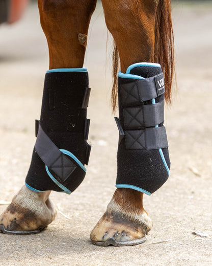 Woof Wear Polar Ice Boots - Black Turquoise - Horse Leg Cooling & Recovery | Equiflair