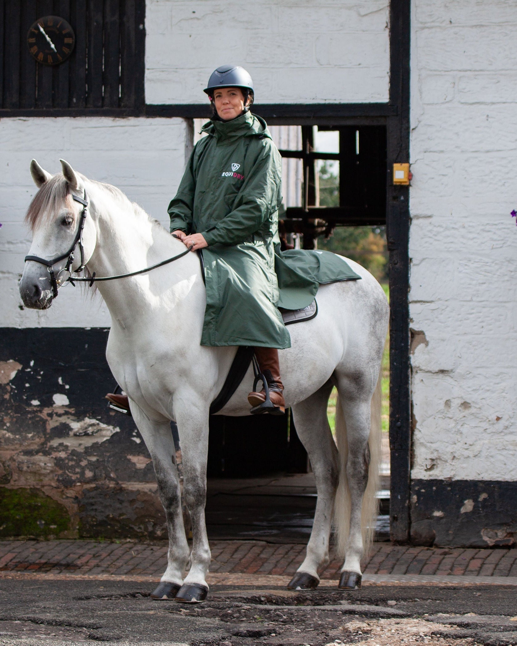 EQUIDRY Evolution Women's Mesh Lined Black Forest Green/Peacock Pink