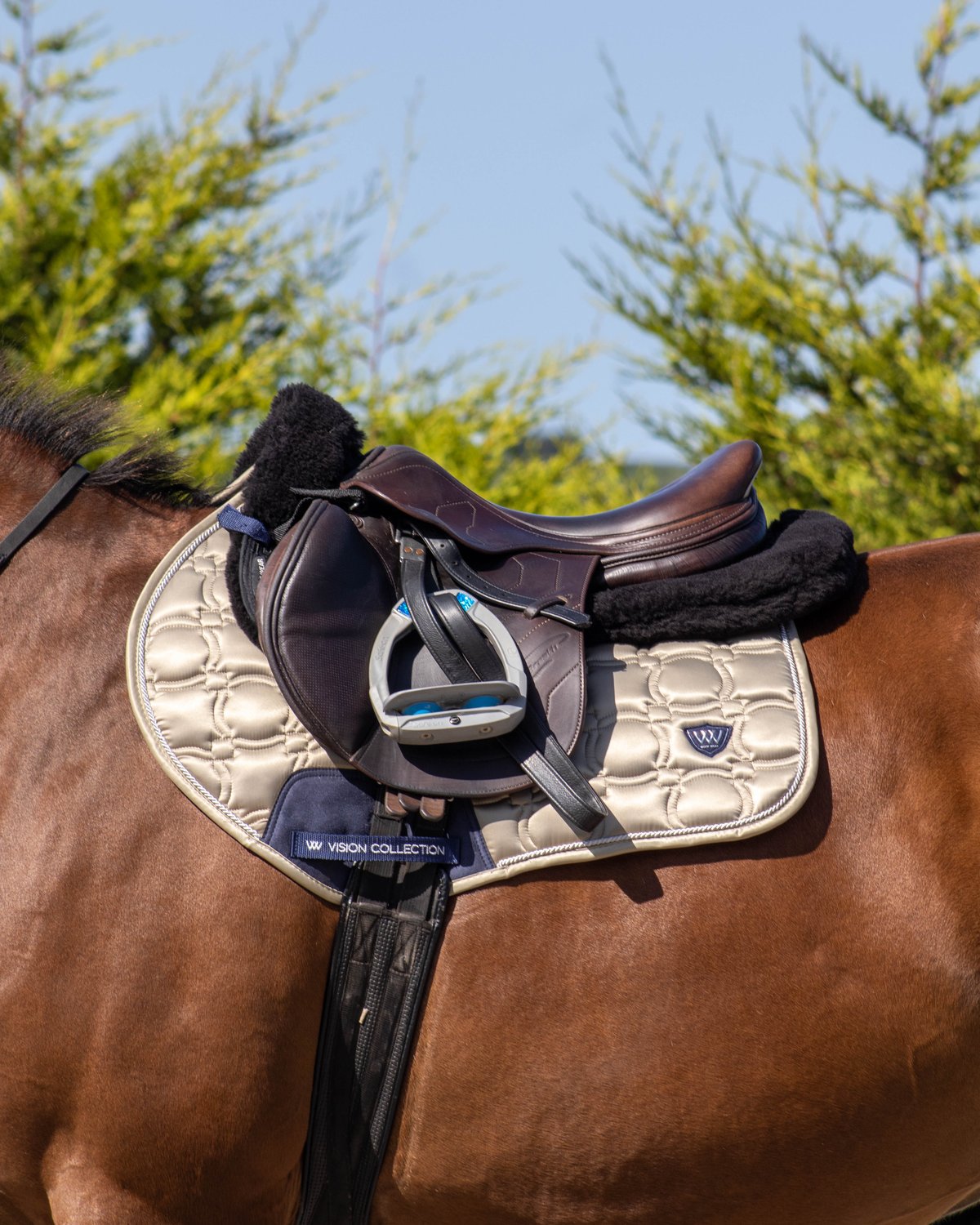 WOOF WEAR SHEEPSKIN HALF PAD Black: Comfortable & Durable Horse Saddle Pad | Equestrian Equipment