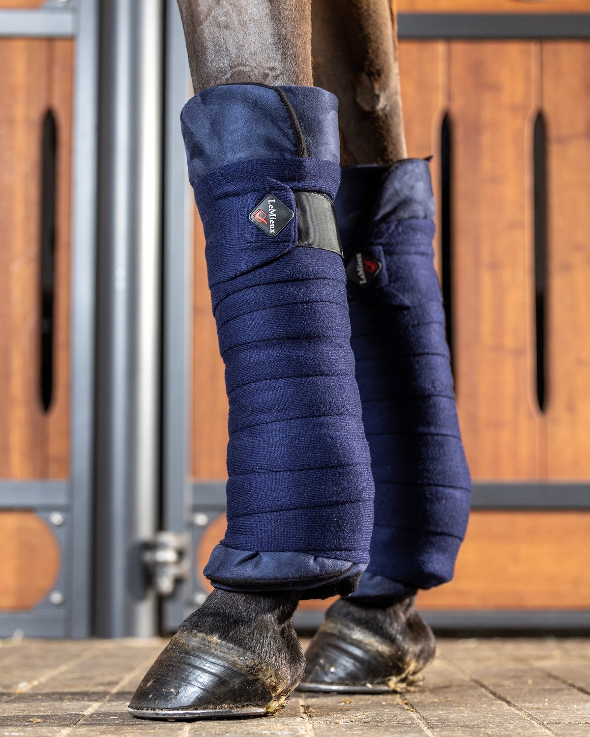 Lemieux Stable Bandages - Navy. Horse Leg Protection from Equiflair. Protective Horse Wear.