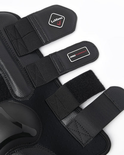 LEMIEUX TURNOUT BOOTS BLACK | Equiflair - Horse Boots with Ventilated Neoprene and Anti Bacterial. Durable Skid Cap