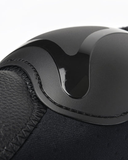 LeMieux Turnout Boots Black: Close-up of protective horse legwear, available at Equiflair. Durable, breathable neoprene boots.