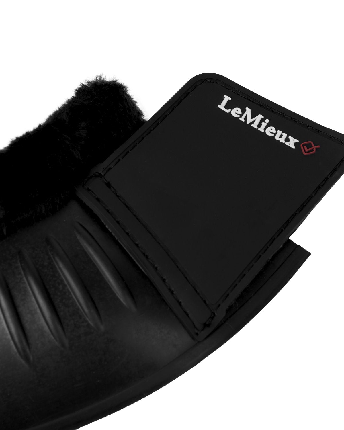 LeMieux Rubber Bell Boots with Fleece Black