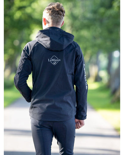 LeMieux Men's Elite Soft Shell Jacket in Black - Rider apparel with hood - Buy at Equiflair