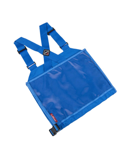 LeMieux Eventing Bib Benetton Blue: Competition Number Holder, Adjustable Straps, Clear Pockets, Horse Riding Gear