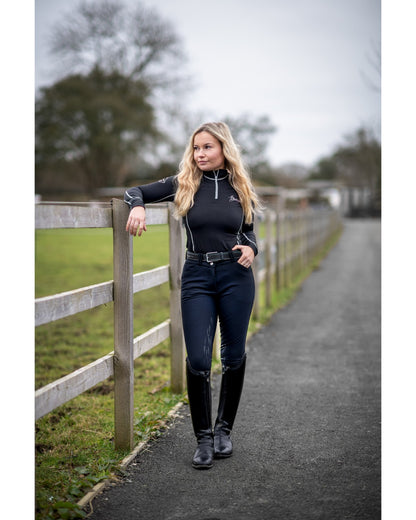 LeMieux Base Layer Black: Equestrian Riding Top for Women - Equiflair Store