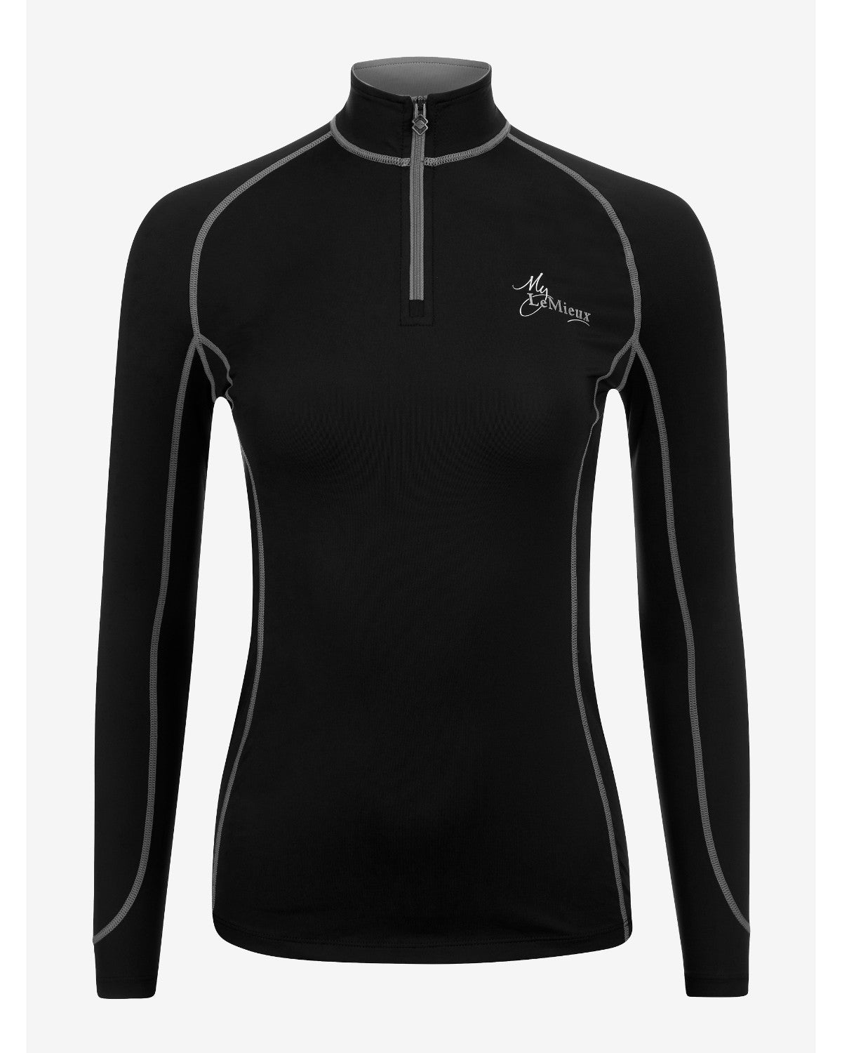 LeMieux Base Layer Black Long Sleeve - UV Protection, Riding Apparel, Athletic Top, Equiflair
