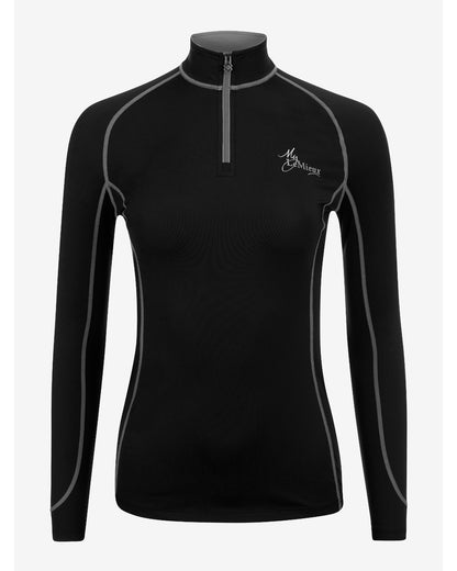 LeMieux Base Layer Black Long Sleeve - UV Protection, Riding Apparel, Athletic Top, Equiflair