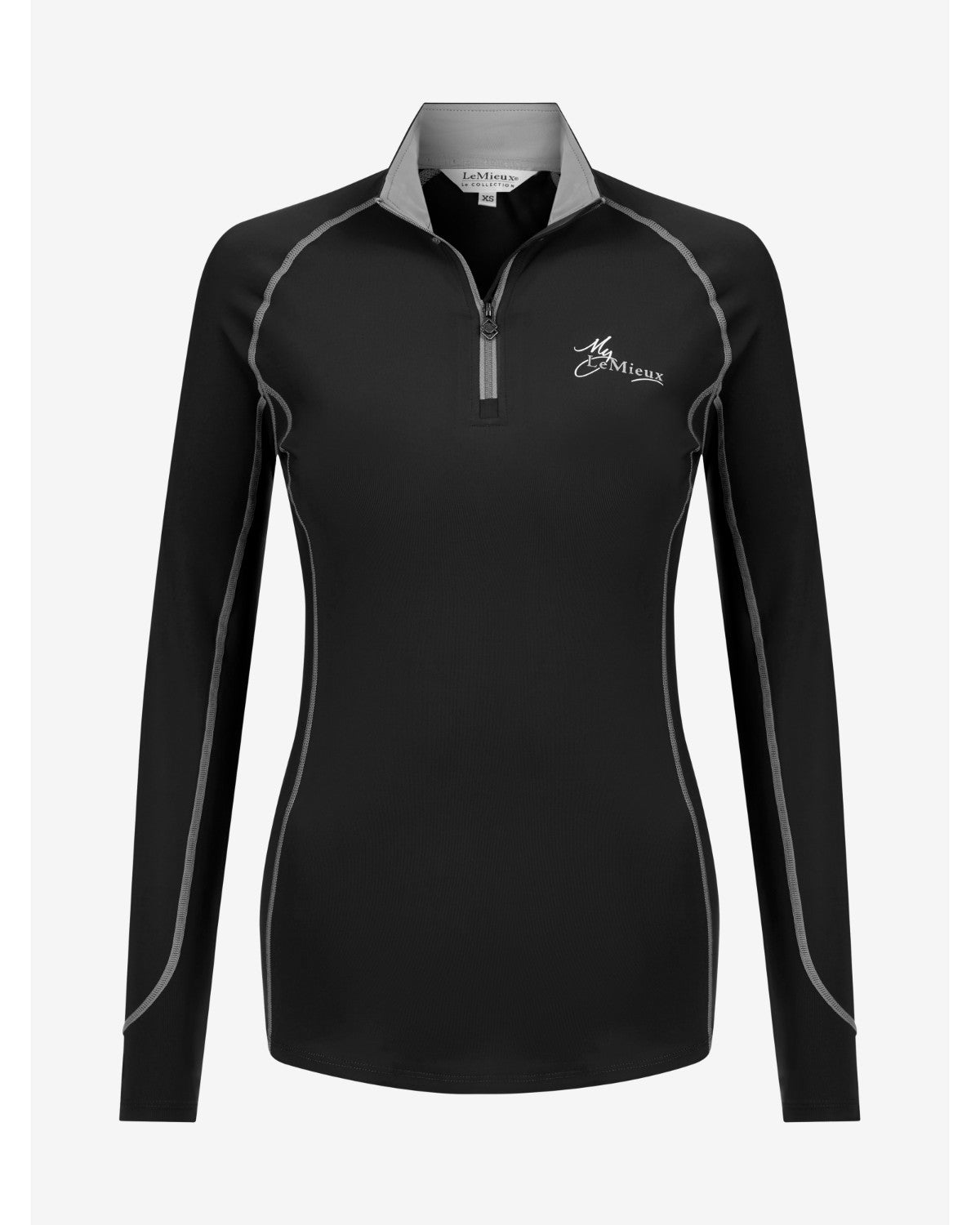 LeMieux Base Layer - Black Women's Riding Shirt with UV Protection Quarter Zip Pullover