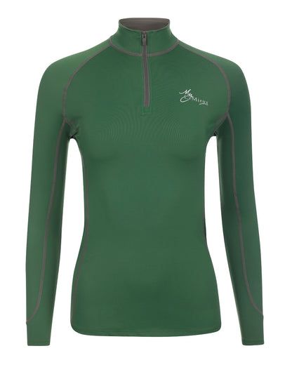 LeMieux Hunter Green Base Layer - Quarter Zip, UV50+, Equestrian Women's Top