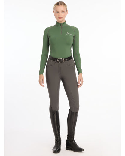 LEMIEUX Hunter Green Base Layer, Women's Equestrian Riding Top, Horse Riding Apparel, Riding Pants & Boots