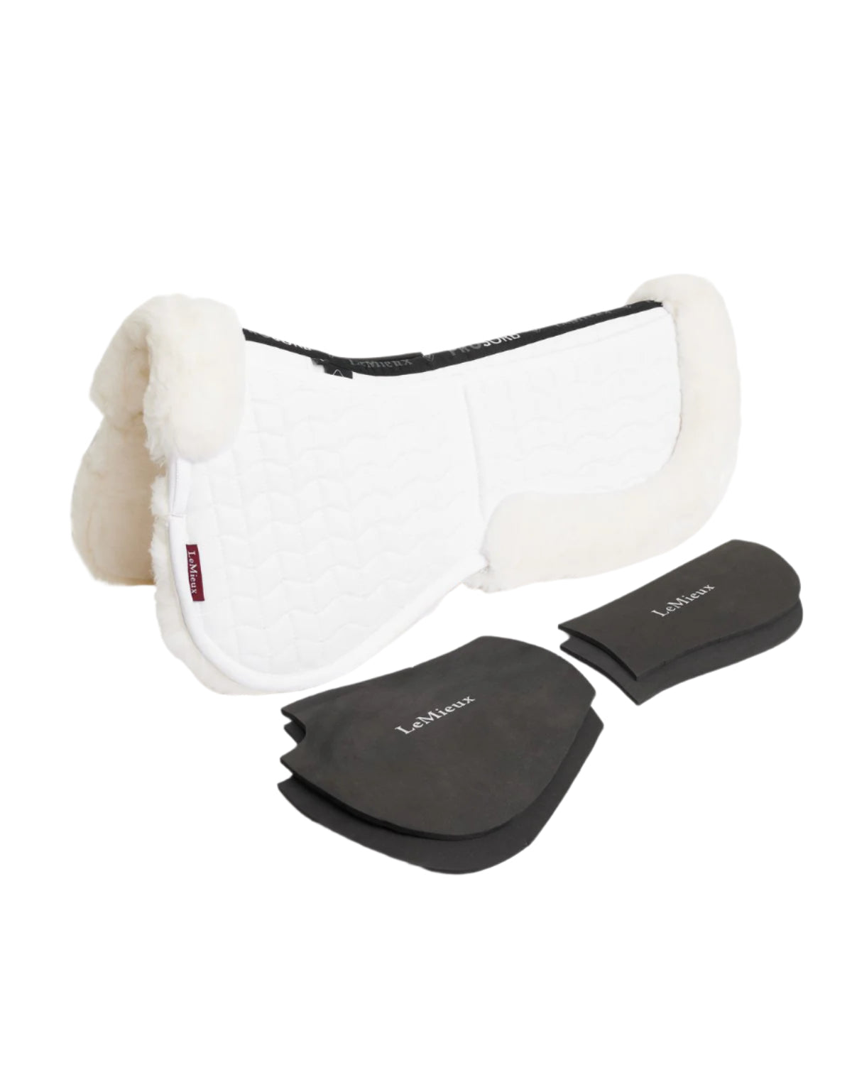 LeMieux Merino+ ProSorb 2 Pocket Half Pad White/White