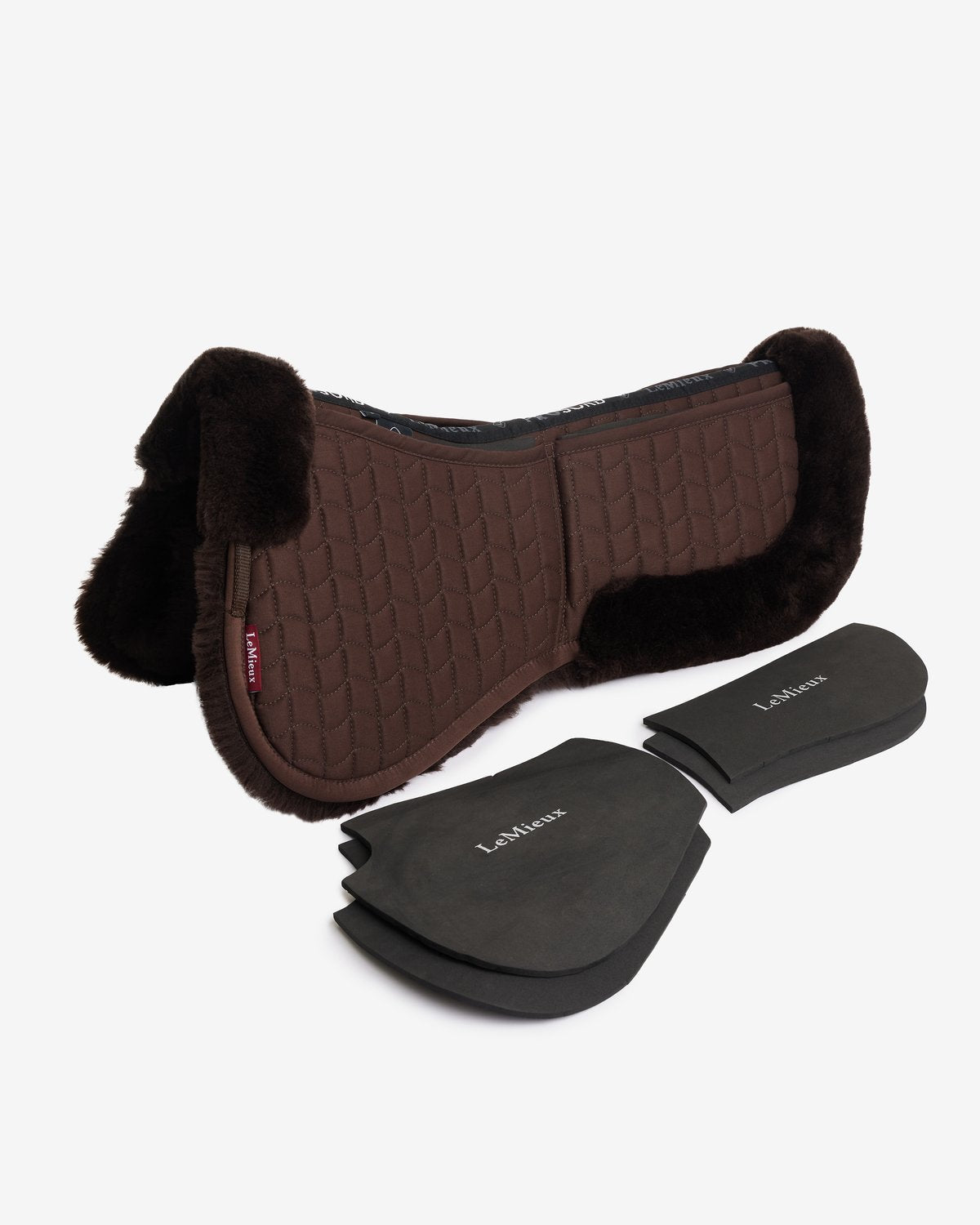LeMieux Merino+ ProSorb 2 Pocket Half Pad Brown/Brown