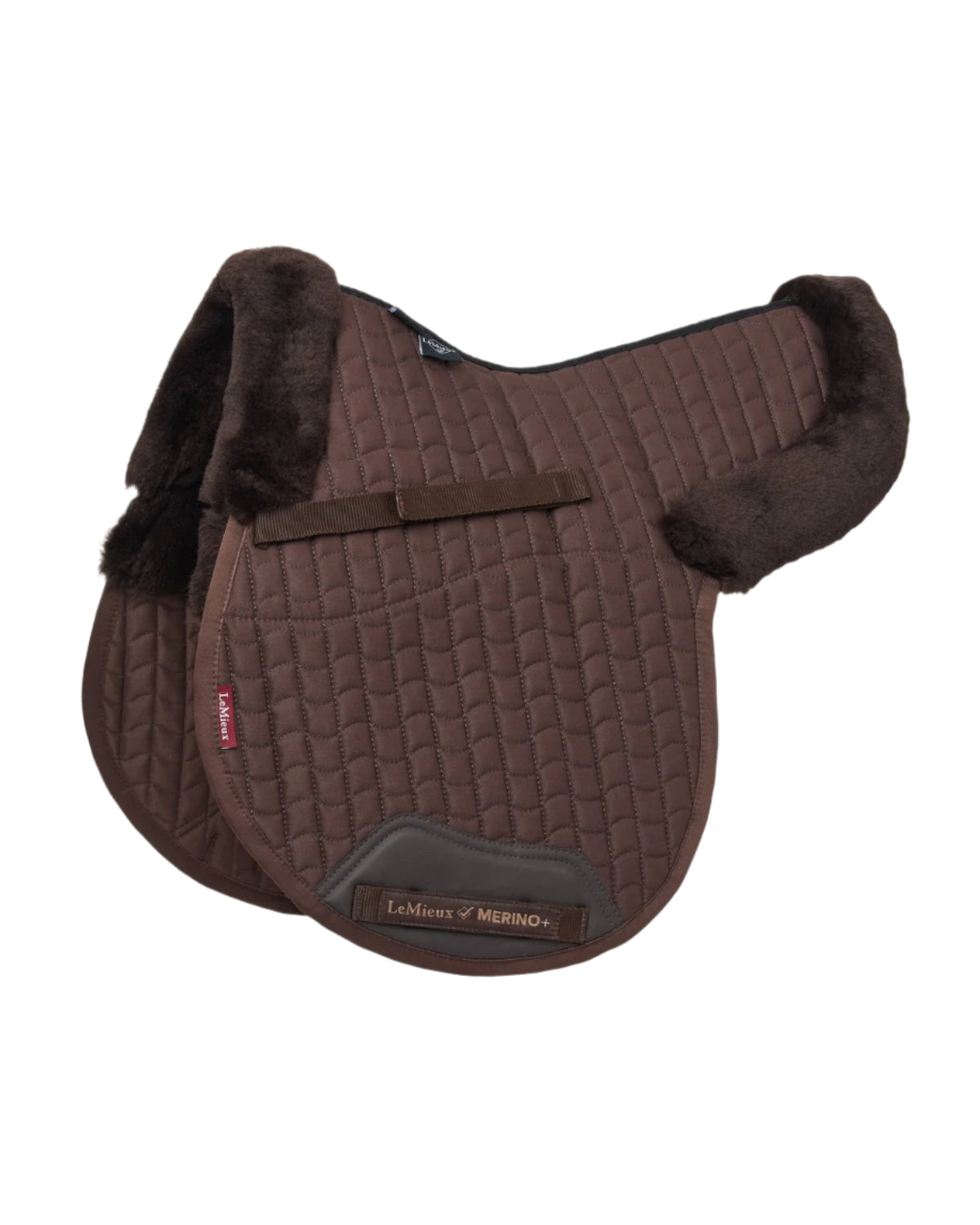 LeMieux Merino+ Brown Half-Lined GP Numnah Saddle Pad | Equine Comfort & Protection