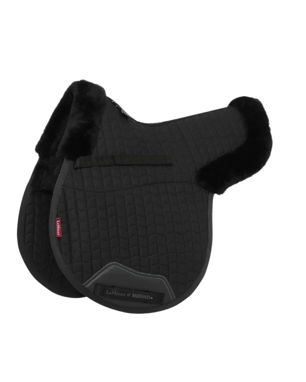 LeMieux Merino+ Half Lined GP Numnah Black: Premium Saddle Pad for Horses - Equiflair