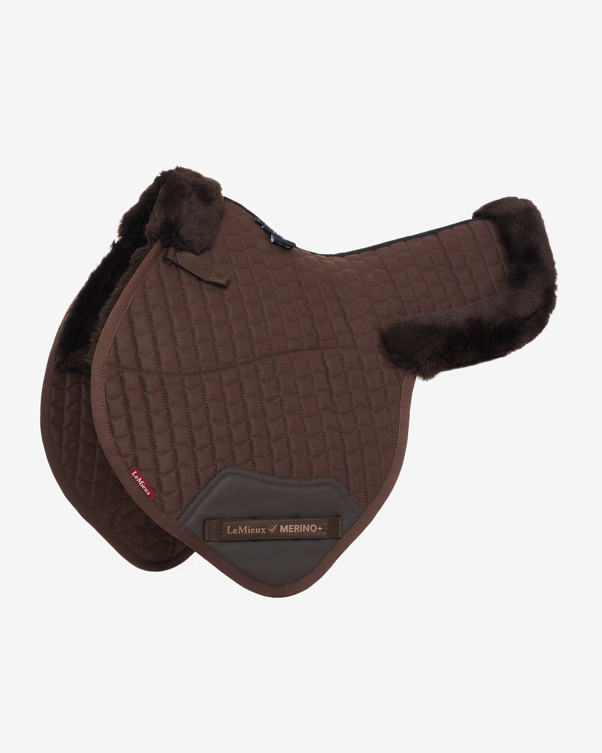 LeMieux Merino+ Half Lined Close Contact Numnah Brown/Brown