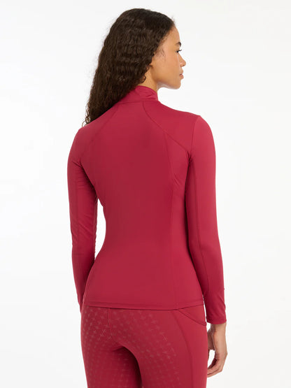 LeMieux Base Layer Ember: Women's Equestrian Riding Shirt, Quarter Zip, UV50+ Protection